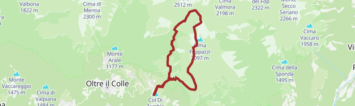 Route map: Escursione Cima del Grem
